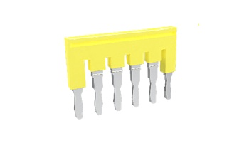 Соединительная перемычка TJA6.2-6 - Соединительная перемычка, втычная, изолированная, 6 полюсов, для серий клемм: TP/TU/TC, шириной 6,2 мм, цвет: желтый