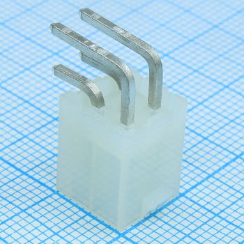 353180420 - Соединитель HDR 4 контакта шаг 4.2мм угловой монтаж в отверстие 4 терминала 1 порт серия Mini-Fit® пакет