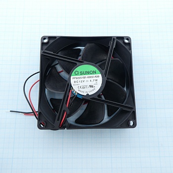 PF92251B1-000U-A99 - Вентилятор 12В 92x25 B 4500 об/мин., 127.42м3/час, 47дБ, подшипник качения