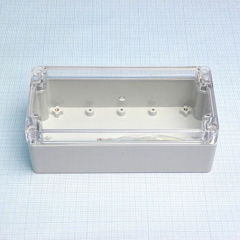 G258C - Герметичный корпус из поликарбоната с прозрачной крышкой, IP65, светло-серый