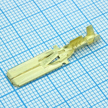 Контакт штыревой 1/02506-01 - Контакт штыревой 6.3мм на провод 0.5...1.0мм2 ( под гнездо на 6.3мм) Покрытие - химпас