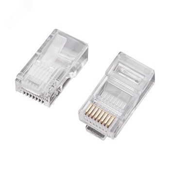 Джек компьютерный RJ45 (8P8C) кат.5E (уп.100шт) 05-1021