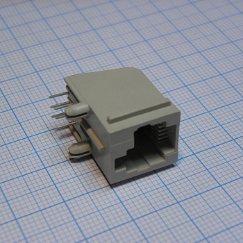 5555003-1 - Модульный разъем, Cat3, RJ25, Гнездо, 6 контакт(-ов), 6 вывод(-ов), 1 порт(-ов)