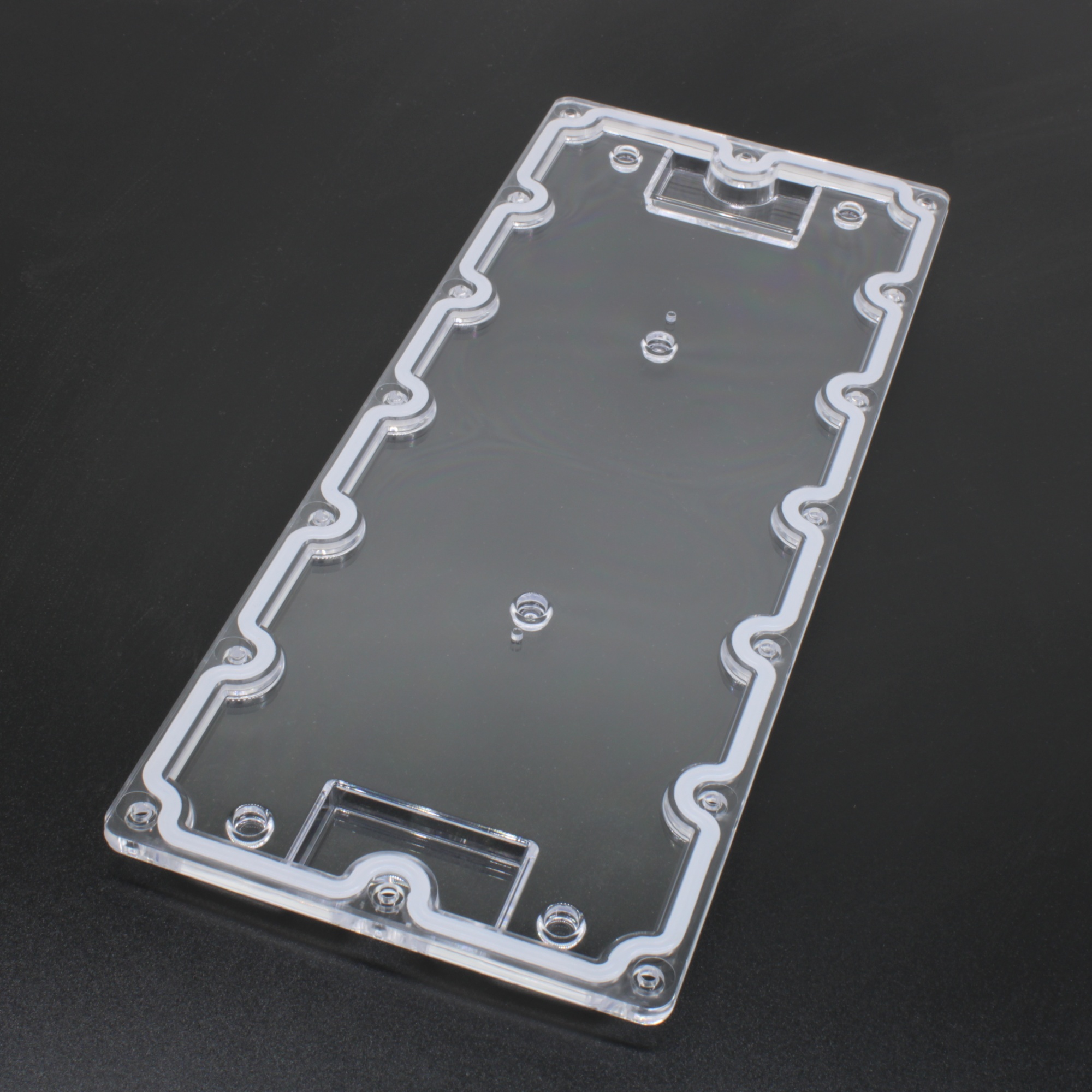 ARHB286D46LED120G - Групповая прямоугольная линза на 46 светодиодов 3030/3535/5050, эфф=90%, диаграмма ~120°, 286mm   H:116mm, PC-1250Z