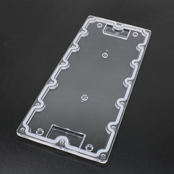 ARHB286D46LED120G - Групповая прямоугольная линза на 46 светодиодов 3030/3535/5050, эфф=90%, диаграмма ~120°, 286mm   H:116mm, PC-1250Z