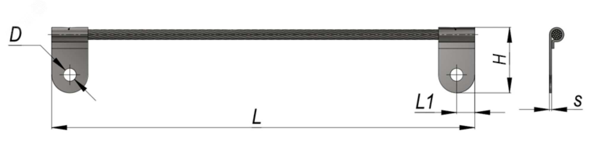 Перемычка ПГС 50х900 У2.5 (шлейф заземления) zeta11120