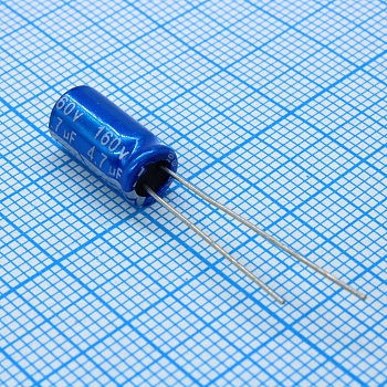 JRC1C221M02500630110000B - Конденсатор алюминиевый электролитический 220мкФ 16В ±20% (6.3х11мм) радиальный, шаг 2.5мм 0.33Ом 300мА 1000час 105°C россыпьКонденсатор алюминиевый электролитический 220мкФ 16В ±20% (6.3х11мм) радиальный, шаг 2.5мм 0.33Ом 300мА