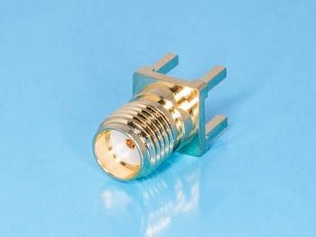 SMA-J - Разъем высокочастотный, гнездо SMA прямое на плату