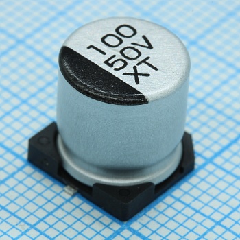 TS13C01H101MKT000R - Конденсатор алюминиевый электролитический 50В 100мкФ ±20%, SMD 10*10.5мм 175мА 2000ч, -40...+85°C