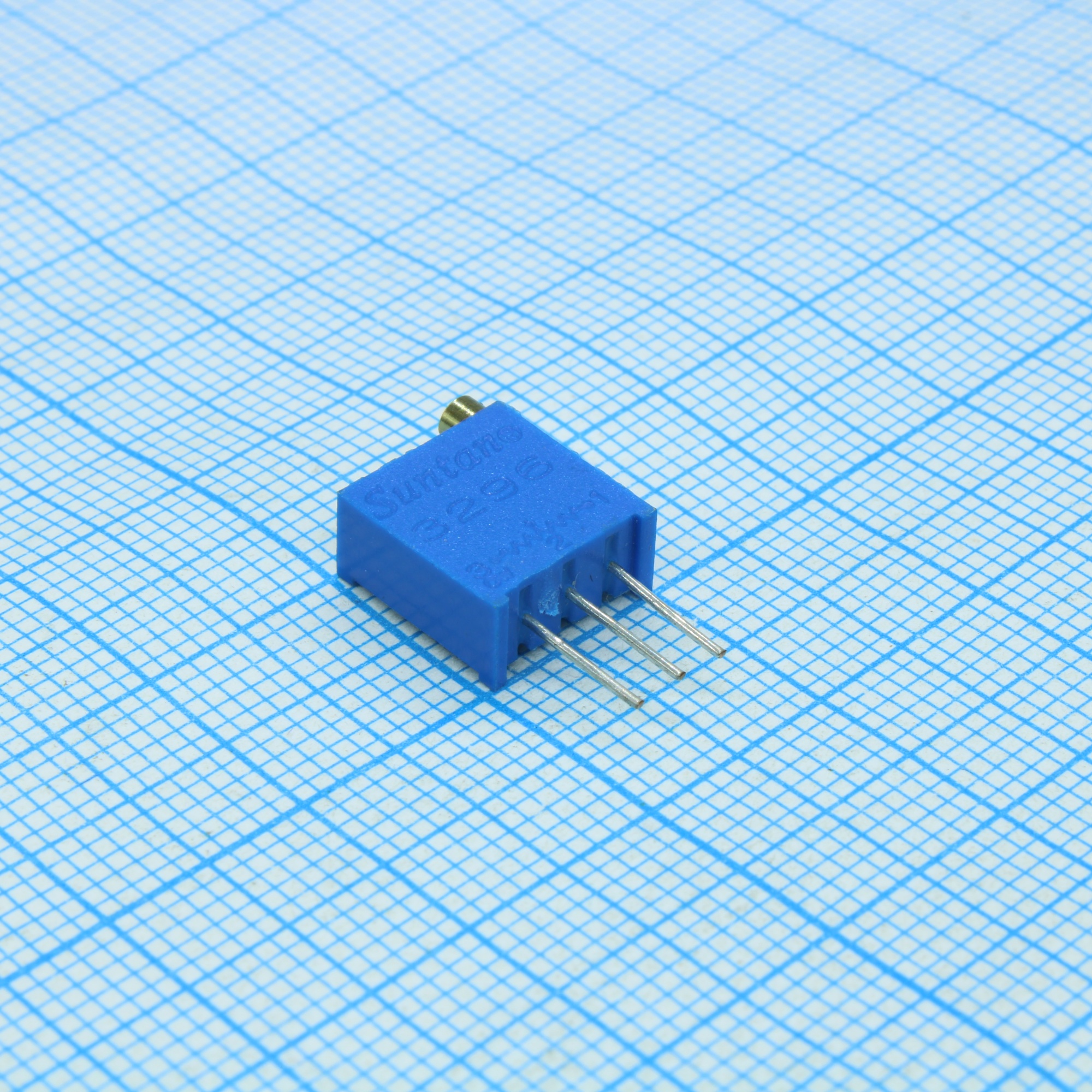 TSR-3296W-205R - Потенциометр многооборотный керметный 2МОм 0.5Вт ±10% 30 ±2 оборотов, (9.5 X 5 X 11.5мм)