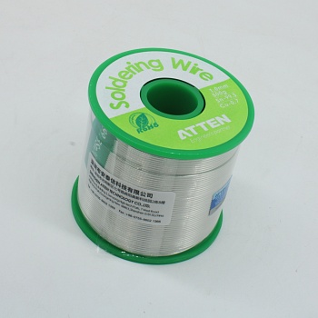 TS-99.3A500 Sn99.3 Cu0.7 1.0мм 500г - Бессвинцовый трехканальный трубчатый припой с флюсом 2.2% ROL0, температура плавления 217-220°С