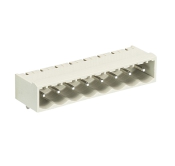 Вилка Wiecon 8213 S / 8 W OB - Вилочный разъем, горизонтальный, на плату, шаг 5,08 мм, 8 полюсов, фиксация на плате пайкой, 300V, 12А, без маркировки, цвет: серый, серия 8213 S W