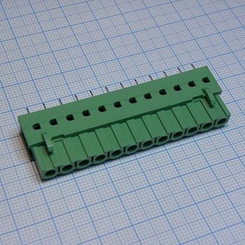 2EDGB-5.08-12P-14-00A(H) - клеммный блок вертикальный 12 контактов шаг 5.08мм на плату