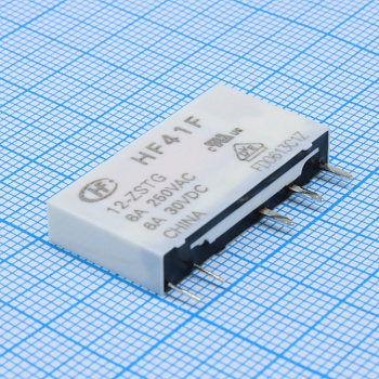 HF41F/12-ZSTG - Реле силовое 6А одна группа на переключение катушка 12В