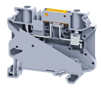 Клемма с ножевым размыкателем CYK4 - Клемма с ножевым размыкателем, тип фиксации провода: винтовой, номинальное сечение: 4 мм кв., 28A, 1000V, ширина: 6 мм, цвет: серый, тип монтажа: DIN 35