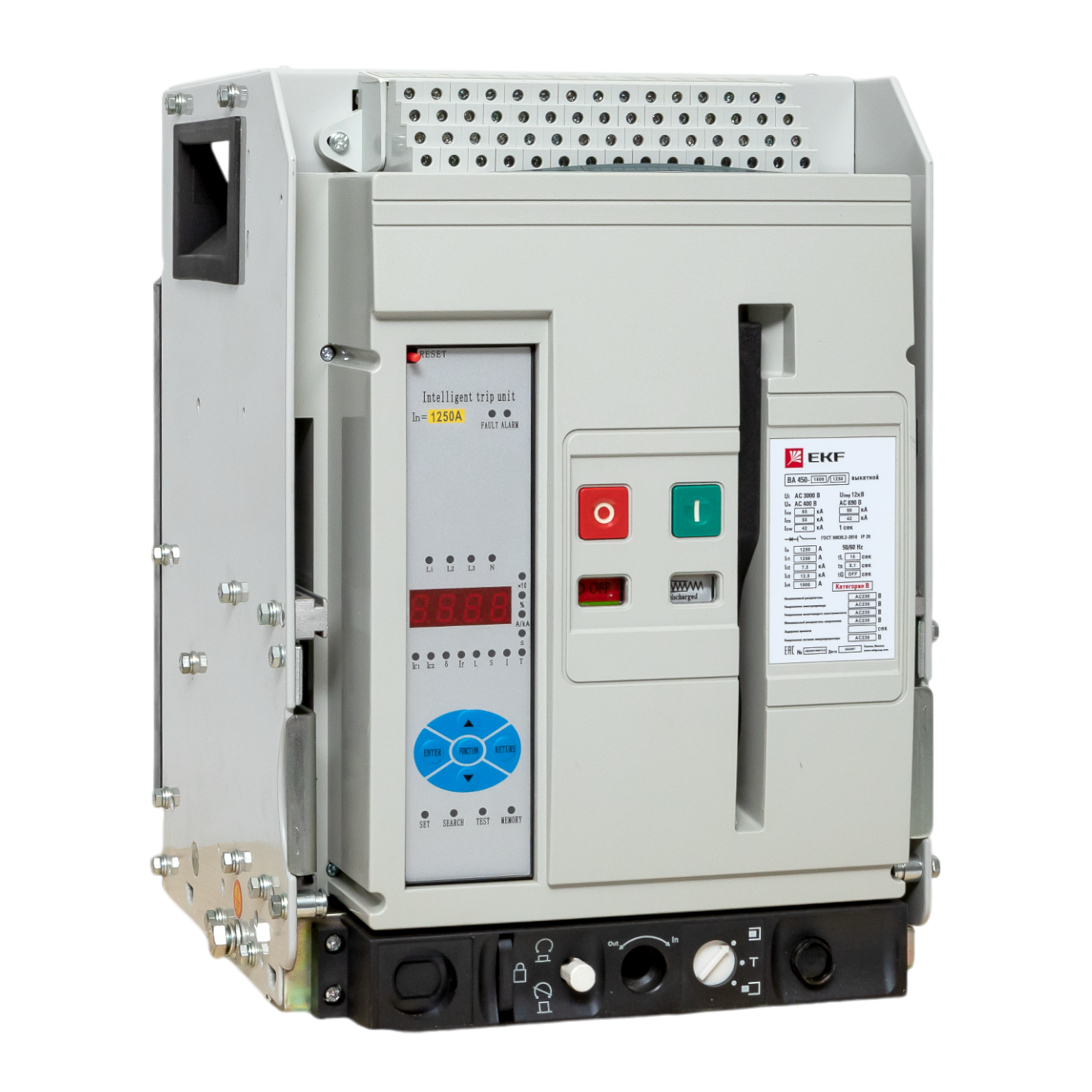 Автоматический выключатель ВА-450 1600/1000А 3P 55кА выкатной mccb450-1600-1000v