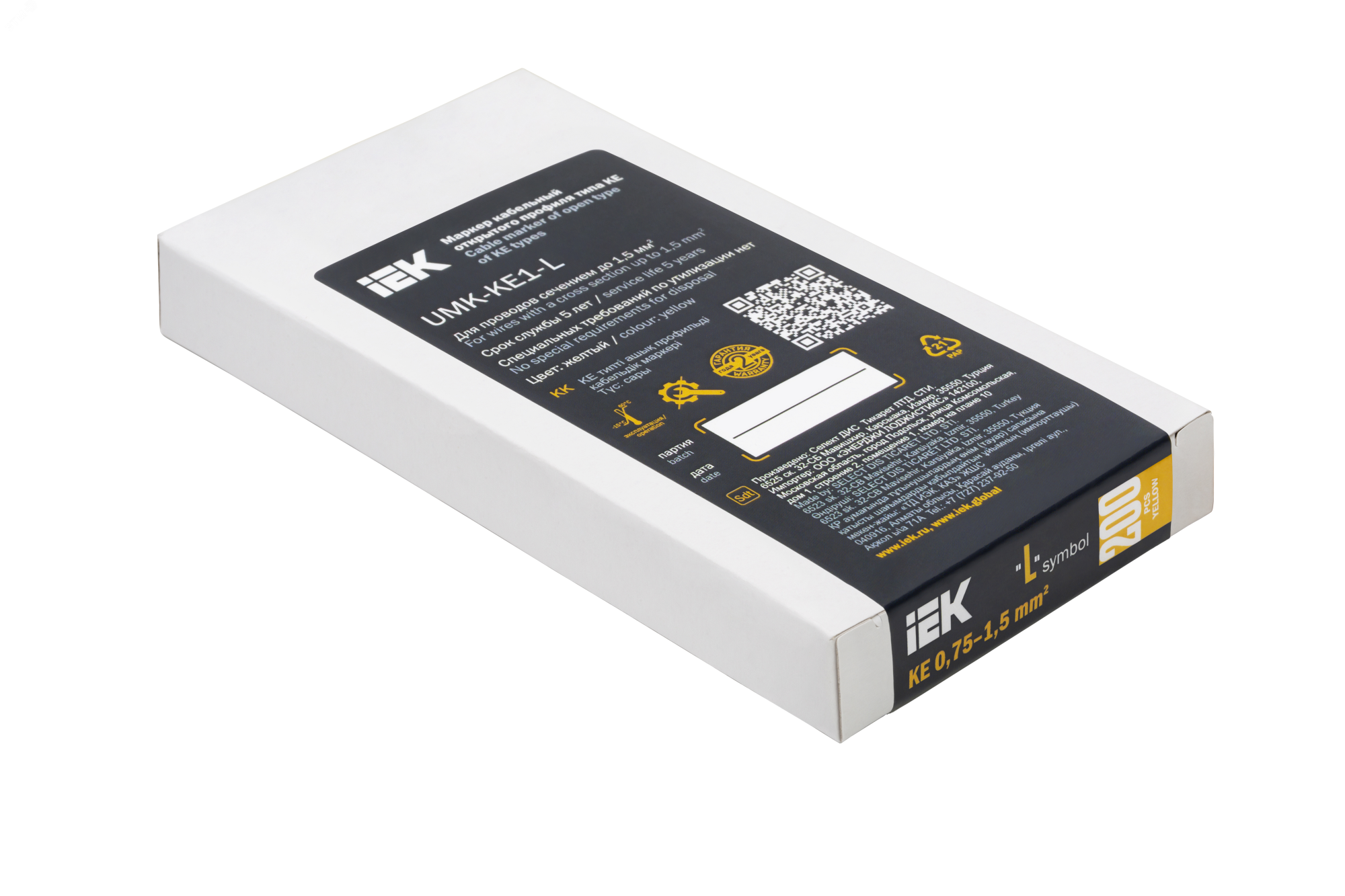 Маркер открытого типа KE 0,75-1,5мм2 символ "L" (200шт/упак) IEK UMK-KE1-L