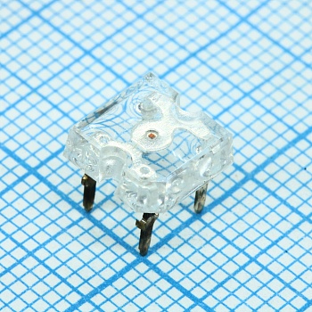 FYLF-1140UY1C - Светодиод 7,6х7,6мм/желтый/590нм/350мкд/прозрачный/110°