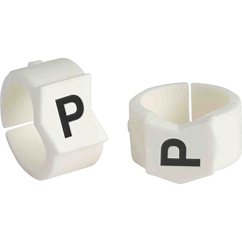 brd133625 - SCN-45-P клипсы белые, 50шт/упак, для провода 11,2-15,0мм диаметра, легенда P