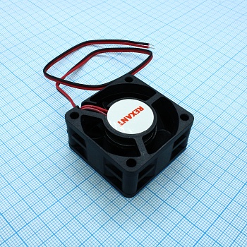 RX 4020MS 12VDC - Вентилятор 12В 40x40х20 S 6900 об/мин., 14.44м3/час, 28дБ, подшипник скольжения, тип вывода - провод