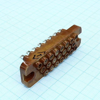 РП10-22  розетка - Соединитель  низкочастотный, прямоугольный, внутреннего монтажа