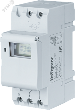 Таймер Navigator 61 559 NTR-E-D01-GR на DIN-рейку электрон. 20977