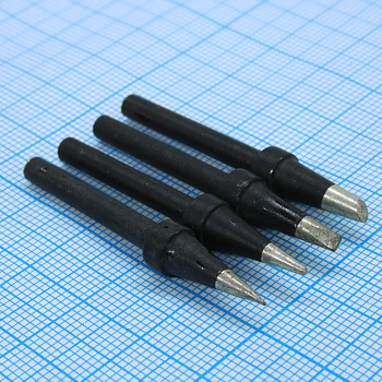 Набор жал N4-1/2/3/4  Long Life - Набор сменных жал для паяльной станции ZD981, ZD982, ZD987: N4-1 Конус, N4-2 Игла, N4-3 Конус 45, N4-4 Волна