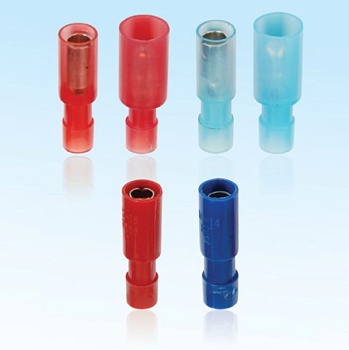 Разъем штекерный, ВРШИ-П(н) 2.5-4, 100943 - Разъем штекерный, вилочный, латунь, ВРШИ-П(н) 2.5-4 (сечение проводника 1,5 - 2,5 мм кв., диаметр гнезда 4 мм), изолированный, цвет: синий, в упаковке 20 штук