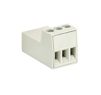 Клемма Wiecon DST85/ 6 OB - Клемма для торцевого подключения к печатной плате, подвод кабеля сбоку, 6 полюсов, шаг: 3,5 мм, винтовая фиксация провода, с маркировкой, 125V, 6A цвет: серый, серия DST 85