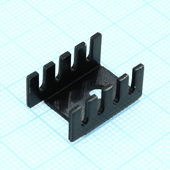 V7236B1 - Радиатор (подходит для корпусов TO220), 13,3x19,1x9.53мм, тепловое сопротивление 22 К/Вт