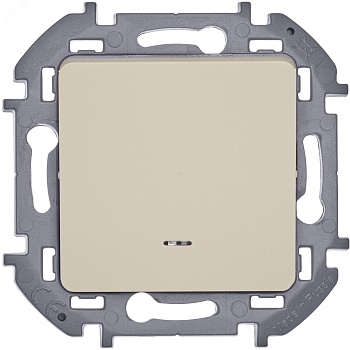 Выключатель 1-кл. Inspiria 10А IP20 250В 10AX с подсветкой/индикацией механизм сл. кость Leg 673611