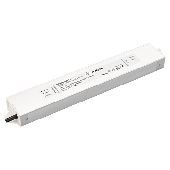 Блок питания ARPV-LG24080-SLIM-PFC-D (24V, 3.3A, 80W) 031721 - Источник напряжения с гальванической развязкой для светодиодных изделий. Входное напряжение 200-240 VAC. Выходные параметры: 24 В, 3.3 А, 80 Вт. Встроенный PFC >0.98. Герметичный алюминиевый к