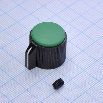 Ручка KN-113B зел.  d=3.2 - Ручка управления, на вал 3.2 мм, зелёная