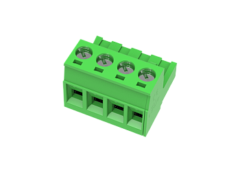 Розеточный разъем на кабель MC-RB5.08H04C-0001 - Розеточный разъем, прямой, на кабель, шаг: 5.08 мм, 4 полюса, фиксация провода винтовая, исполнение: стандартное, 320V, 18A, цвет: зеленый