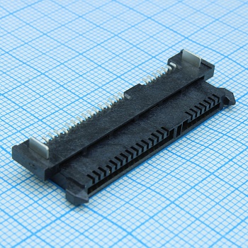 2023246-2 - Разъем SATA 22 контакта шаг 1.27мм угловой SMD 22 терминала 1 порт лоток