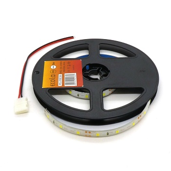 LED-лента 3528 W/ 60 чипов/1м/12V/IP65 - в силиконовой оболочке / самоклеящаяся / белая / 60 чип диодов 3528 на метр / потребляемая мощность 4,8 Вт/м / 360 Лм/м / 4200k / 8мм / IP65