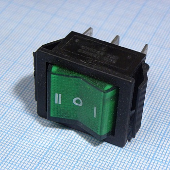 SWR 203-1B6 Ч/З IRS - Переключатель клавишный с подсветкой