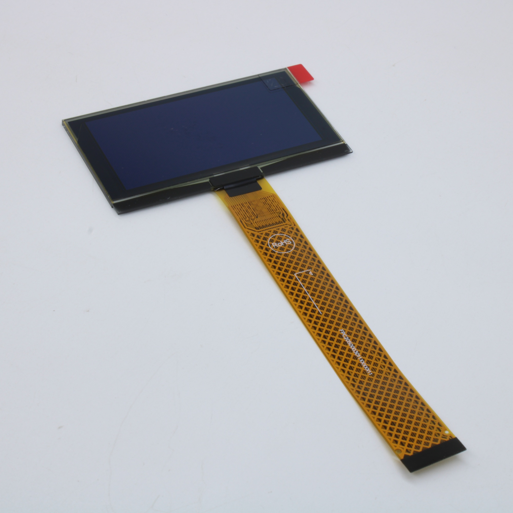WEO012864QLPP3N00000 - OLED 2.7" графический, 128х64, COG, желтый, интерф. 6800,8080,SPI,I2C, driver SSD1309ZC, VDD 3В, -40 ... 80 C