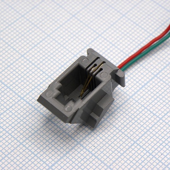 TJ4P2C розетка с проводом  (203) - TJ4P2C розетка с проводом