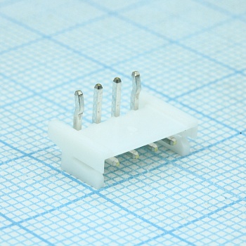 S4B-EH (LF)(SN) - Разъем типа провод-плата, 2.5 мм, 4 контакт(-ов), Штыревой Разъем, Серия EH, Сквозное Отверстие угловой коробка