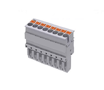 Разъем штекерный TPP2.5-8-GY - Разъем штекерный с push-in зажимом, для клемм TP2.5-2…, 8 полюсов, цвет: серый