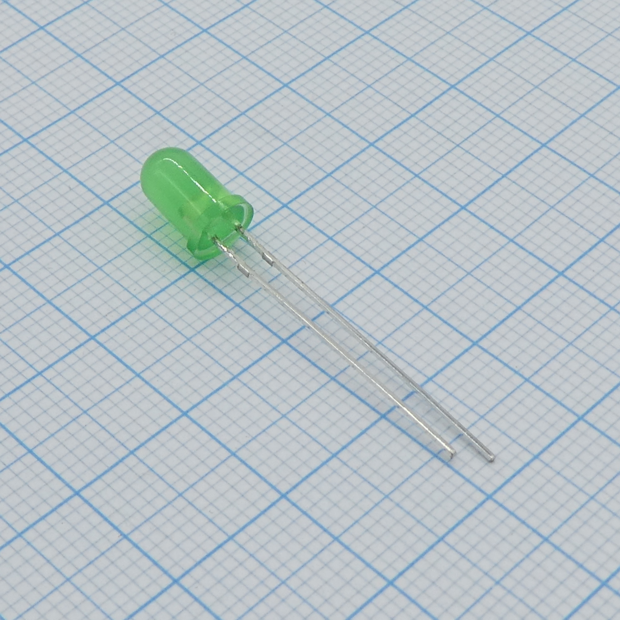 FYL-5013GD1C - Светодиод 5мм/зеленый/570нм/70мкд/30°