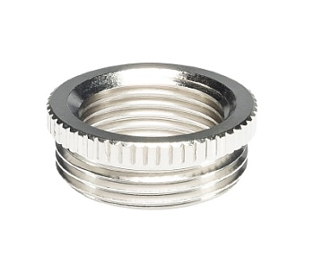 Переходник 05.507.9121.0 - Резьбовой переходник, наружная резьба M25x1,5, внутренняя резьба M20x1,5, латунь, тип покрытия: никель