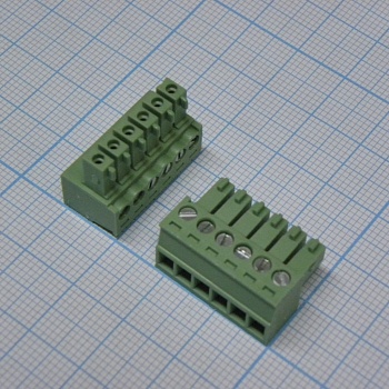 15EDGK-3.5-06P-14-00A(H) - Разъемный клеммный блок, 6 контактов. Серия 15EDGK-3.5