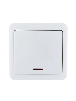 Выключатель 1-кл. 1п ОП Viola 10А IP20 с подсветкой бел. 751-0200-111