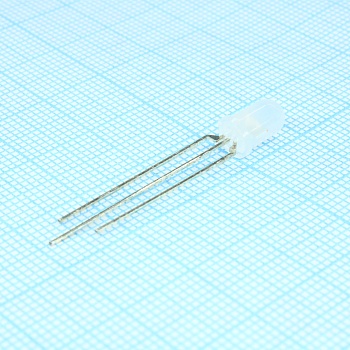 LEG3392/R1/A-PF - Светодиод 5мм/красный/625нм/3-5мкд - зеленый/568нм/2-5мкд/белый матовый/60°