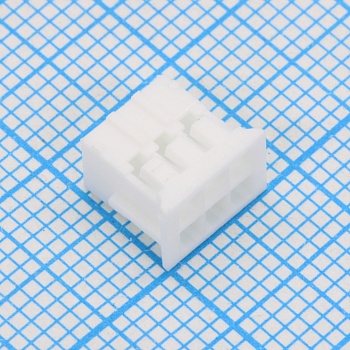 I-DS1066-01-SCW02X3 - Корпус разъема розетка на кабель 2x3 контакта, шаг 2.00мм