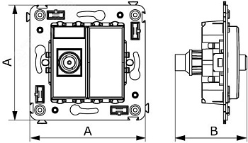 Розетка телевизионная одиночная TV СП Avanti "Белое облако" 4400503