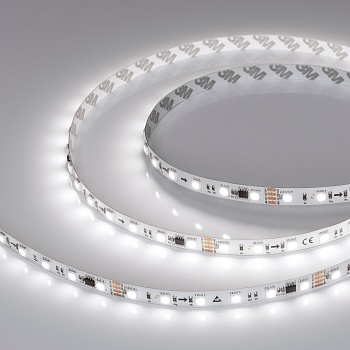 Лента SPI-B60-10mm 24V White6000-PX6-RAM (15 W/m, IP20, 5060, 5m) 039038 - Светодиодная лента SPI-B60, открытая IP20, с микросхемой GS8206 (битый пиксель не влияет на передачу сигнала далее по ленте, подключение внешнего контроллера). Светодиоды 5060, 60 