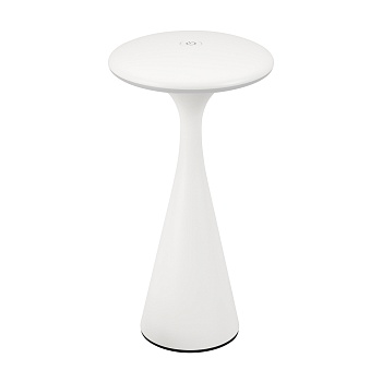 Светильник SP-COLLADA-TAB-1.5W Warm3000-MIX (WH, 123 deg) 044368 - Настольный светильник со встроенным аккумулятором 1.5Вт, белый алюминиевый корпус. Цвет ТЕПЛЫЙ БЕЛЫЙ 2200-3000K, св.поток 110лм, CRI(Ra)>80, угол 123°. Размер Ф101x197мм. IP54. Зарядка от 